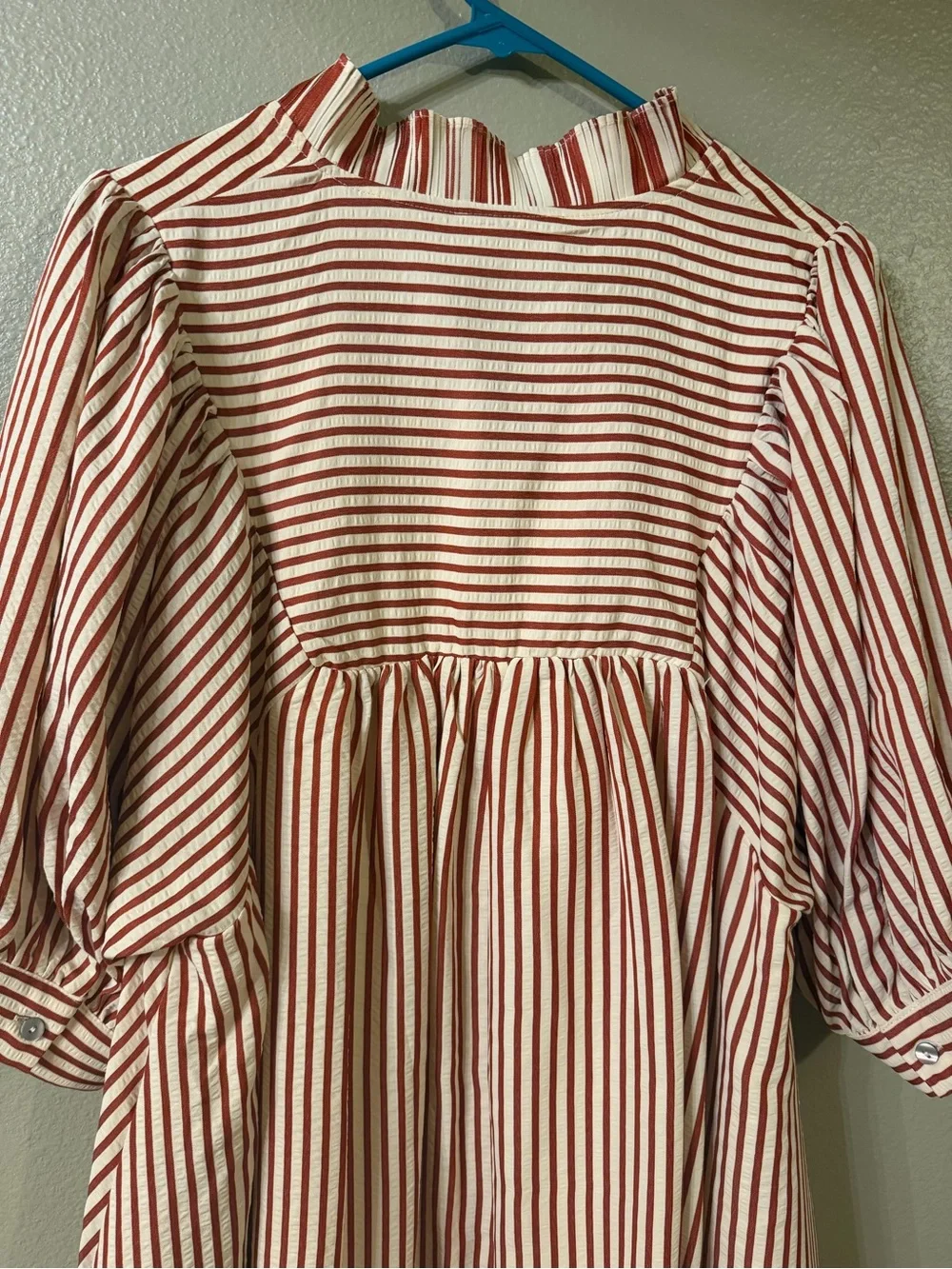 Entro Striped V-Neck Swing Dress - Picture 6 of 6